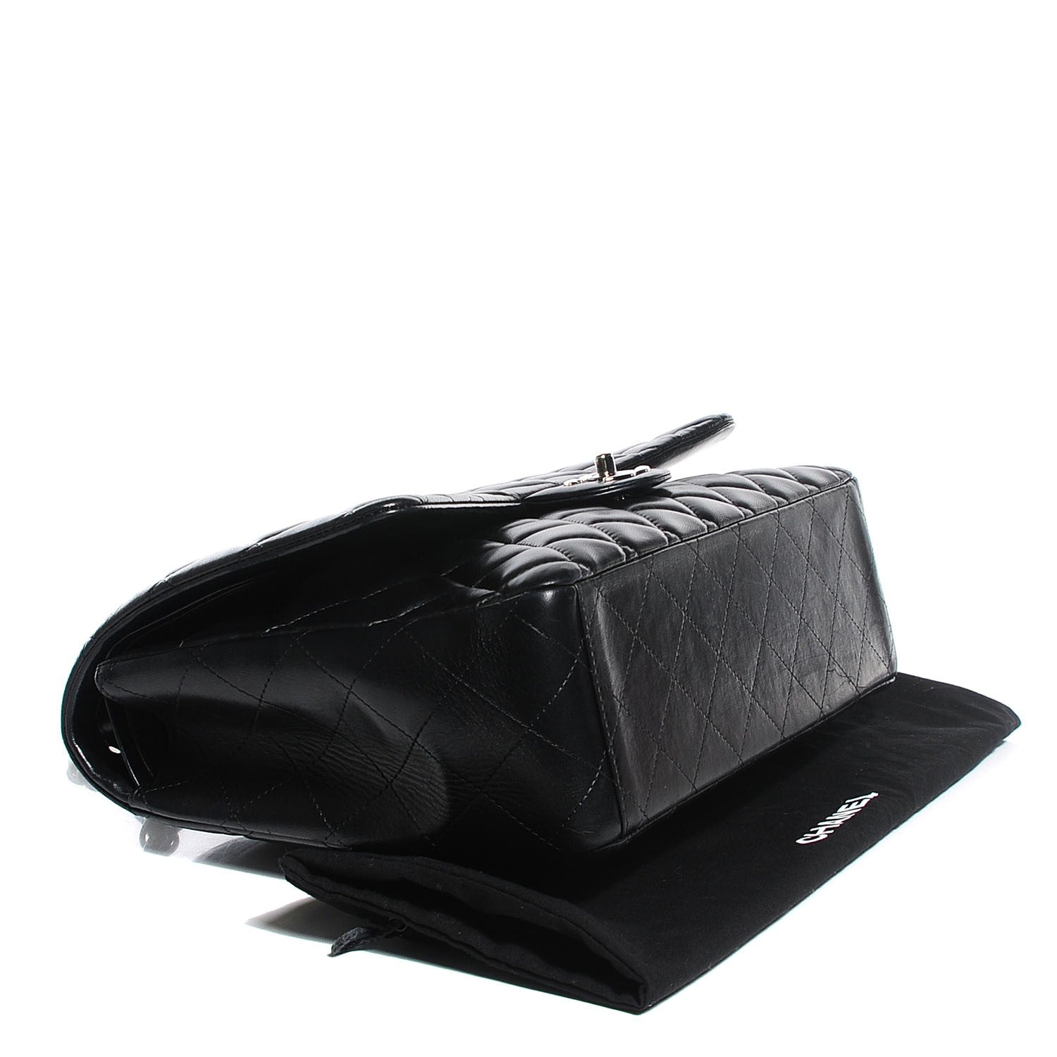 Chanel Lambskin Quilted Maxi Double Flap Black 4 of 9