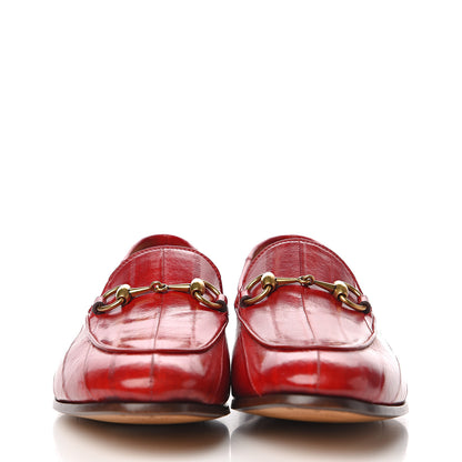 Gucci Eel Mens Brixton Horsebit Loafers 6.5 Vulcanic Red 2 of 11