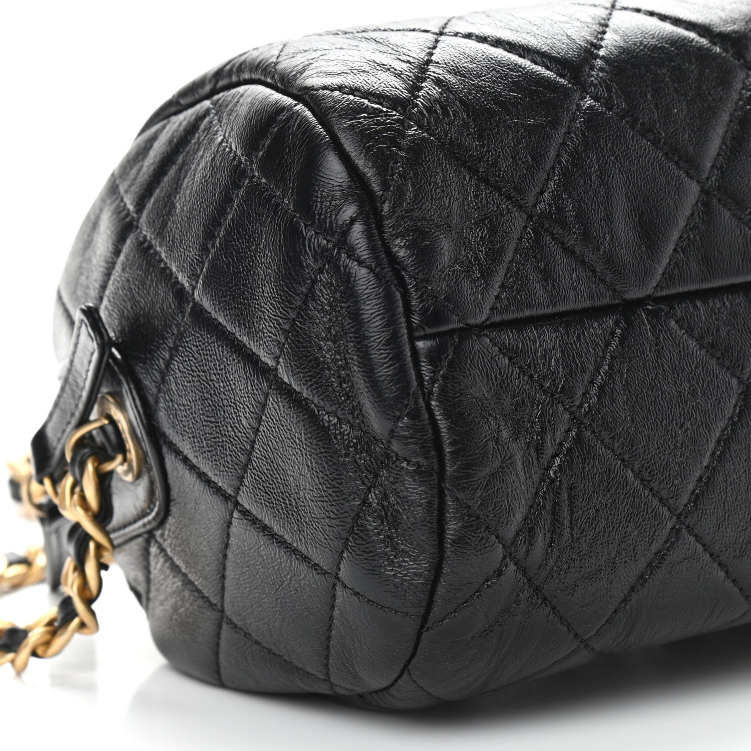 Chanel Shiny Lambskin Quilted Fashion Therapy Bowling Bag Black 5 of 10