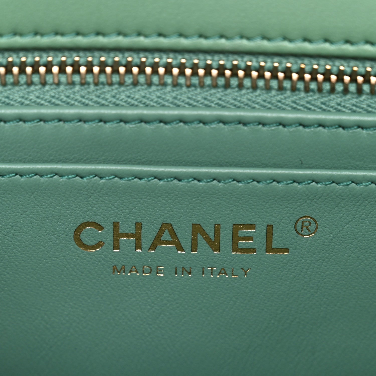 Chanel Lambskin Quilted Mini Rectangular Pearl Crush Flap Dark Green 6 of 11
