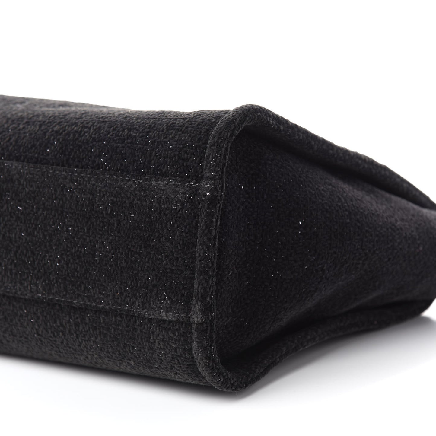 Lurex Canvas Small Deauville Tote Black