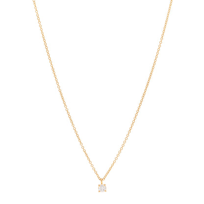 Tiffany 18K Rose Gold Diamond .12ct Solitaire Pendant Necklace 1 of 5
