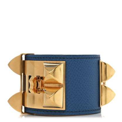 Hermes Epsom Collier de Chien CDC Bracelet S Blue Izmir 3 of 5