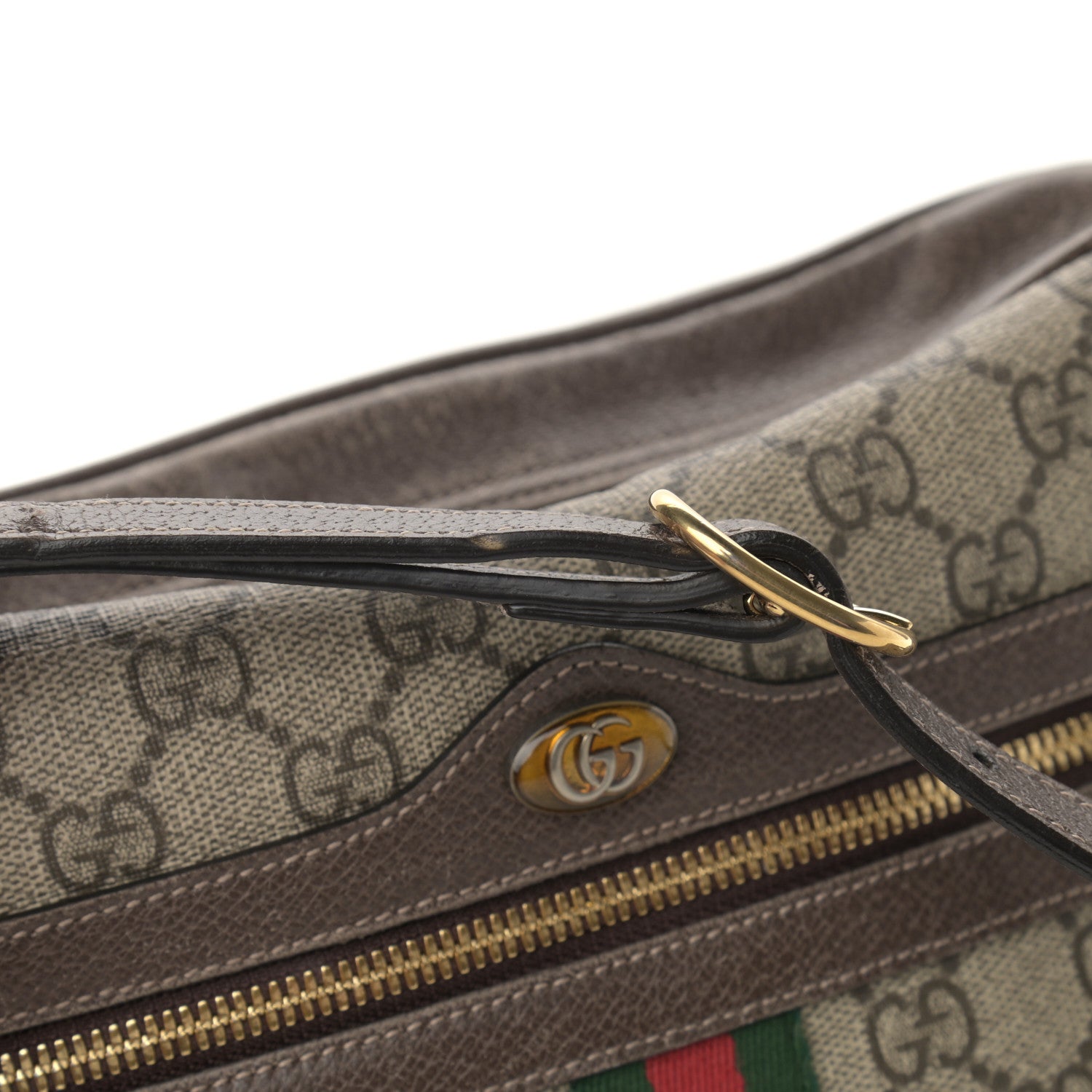 Gucci GG Supreme Monogram Web Small Ophidia Shoulder Bag Brown 20 of 21
