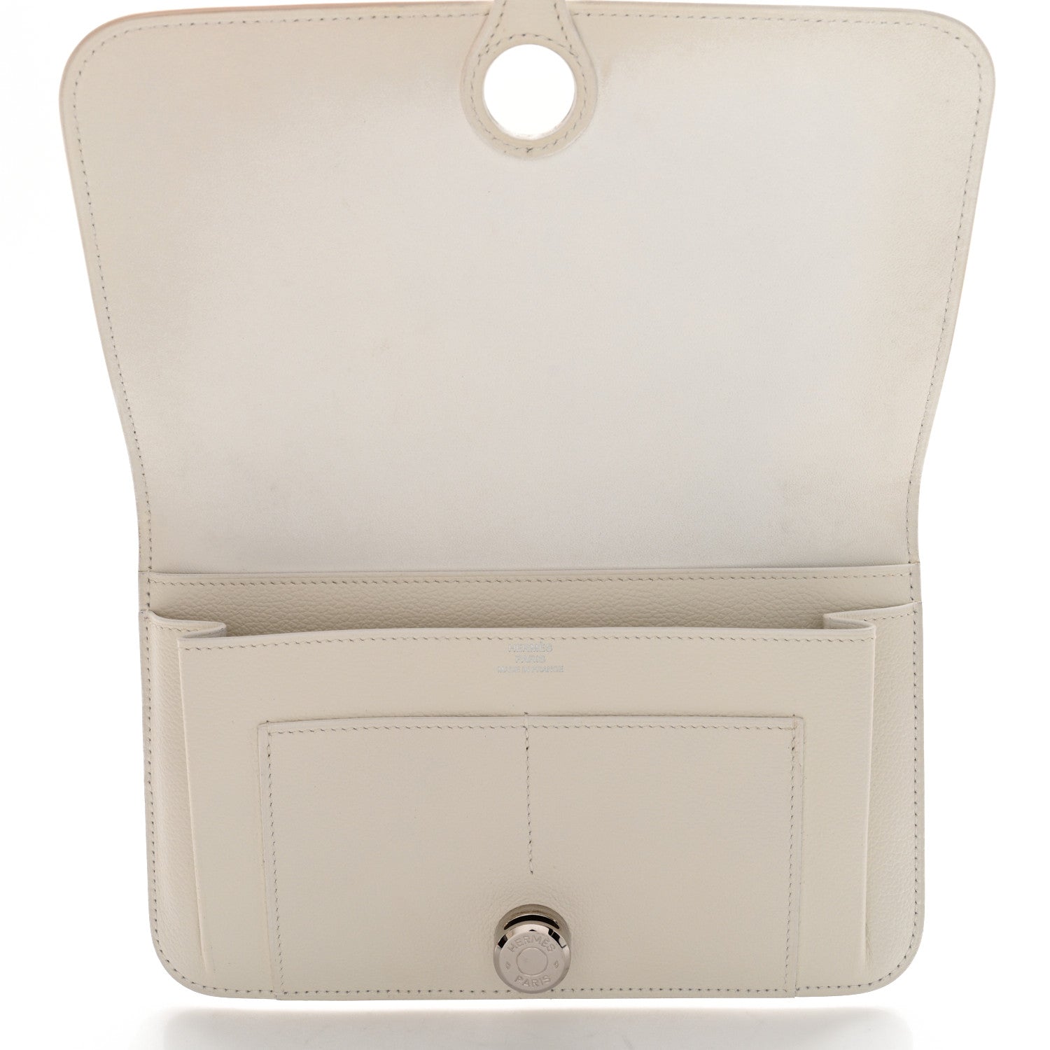 Hermes Evercolor Dogon Duo Wallet White 5 of 14