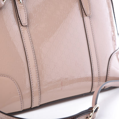 Gucci Patent Microguccissima Small Nice Top Handle Dome Bag Dark Cipria 12 of 20