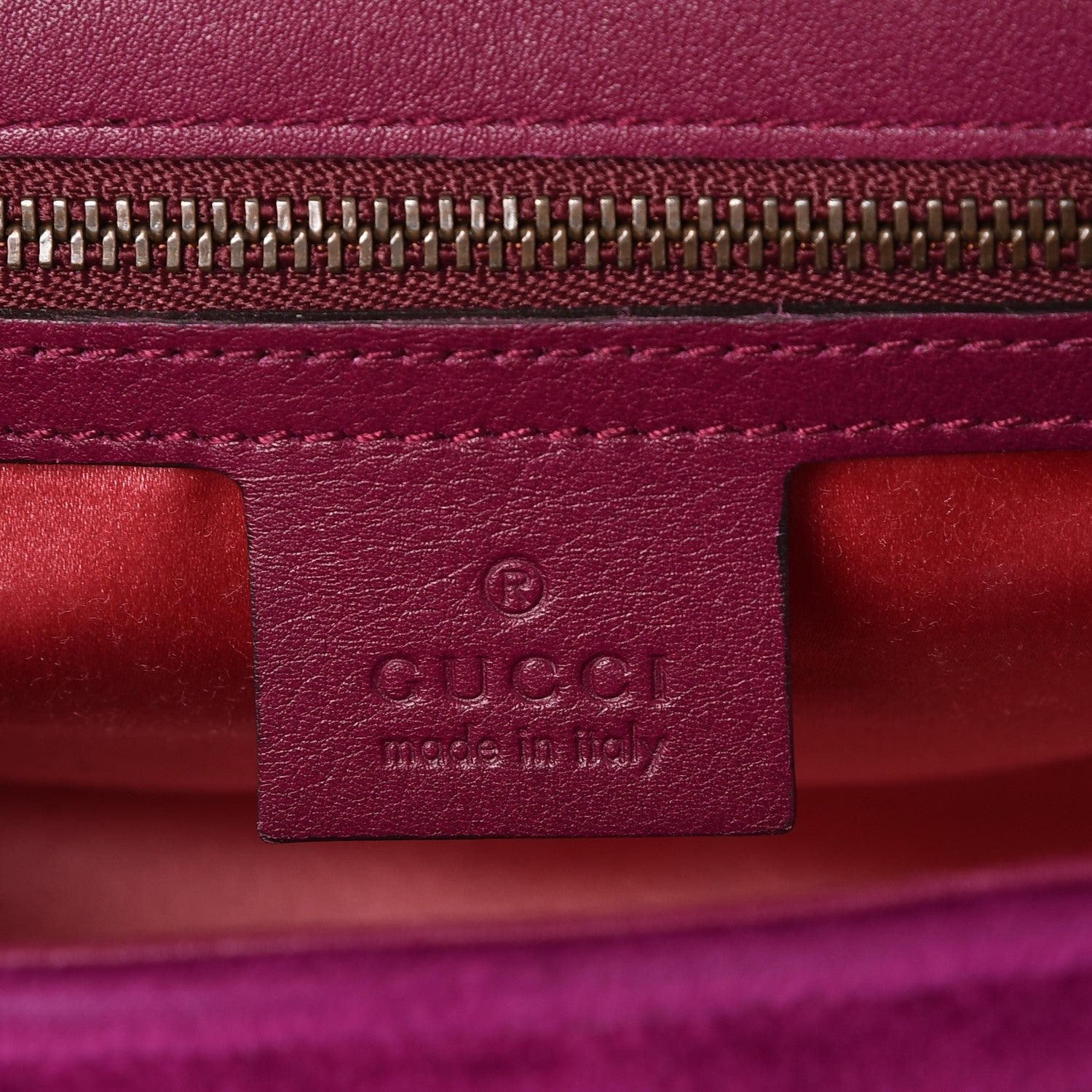 Gucci Velvet Matelasse Small GG Marmont Shoulder Bag Fuchsia Violet Cyclamen 6 of 7