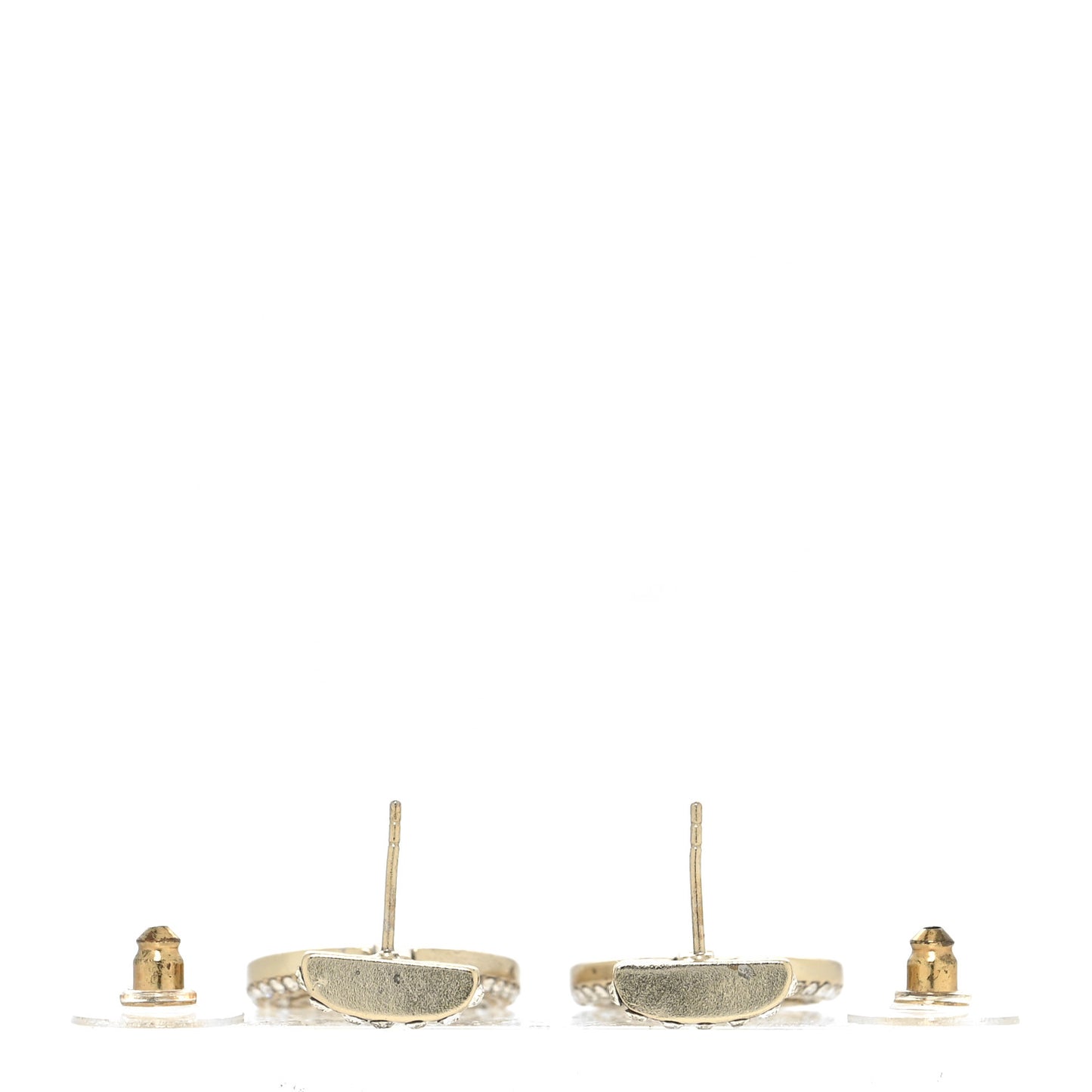 Crystal CC Vendome Round Drop Earrings Gold