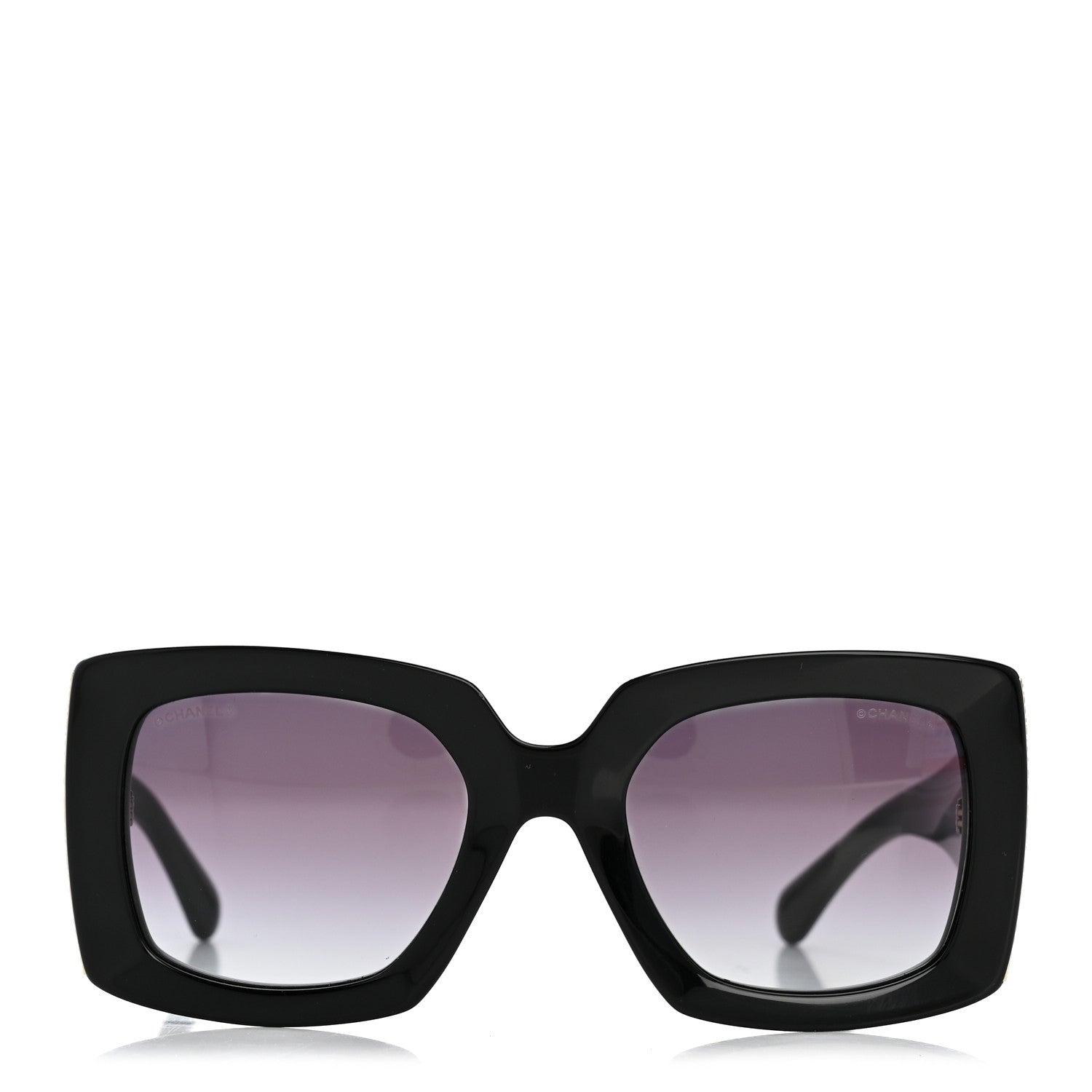 Chanel Acetate Rectangle Sunglasses 5435 Black 2 of 7