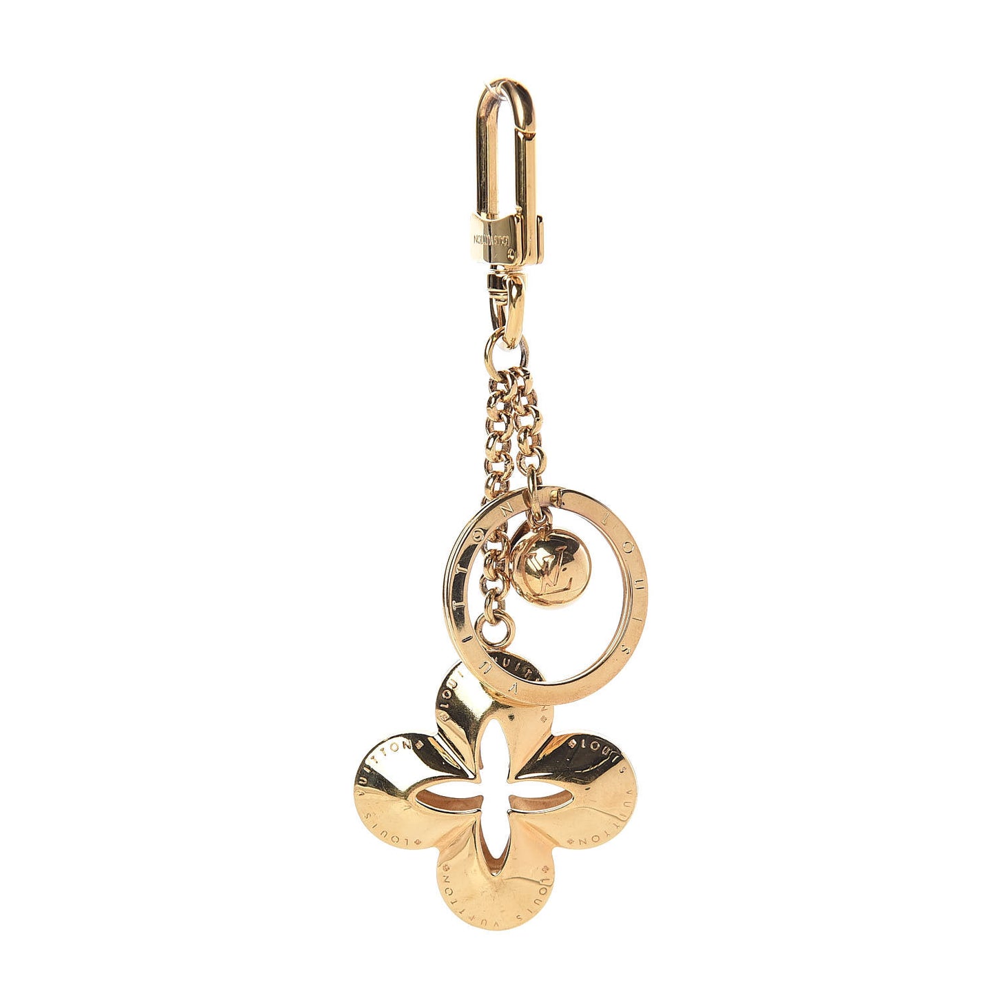 Metal Eclipse Bag Charm Key Holder Gold