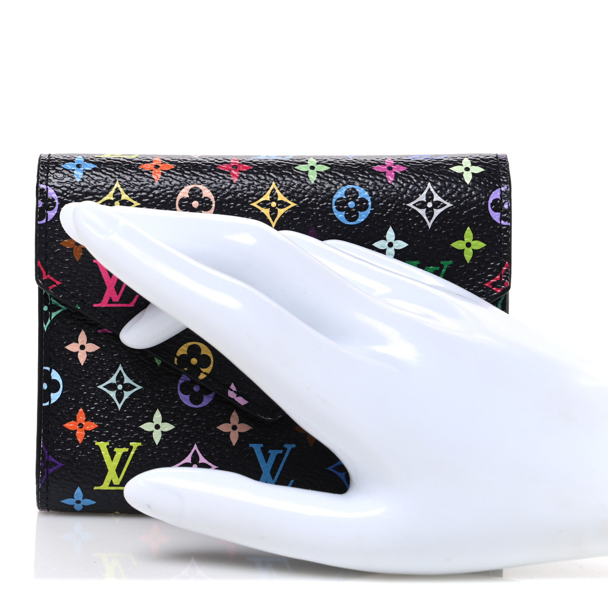 Louis Vuitton LV x TM Monogram Multicolor Victorine Wallet Black 2 of 7