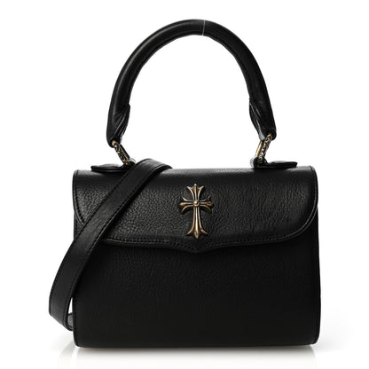 Chrome Hearts Grained Calfskin Cross Doc Adams Bag Black 1 of 19
