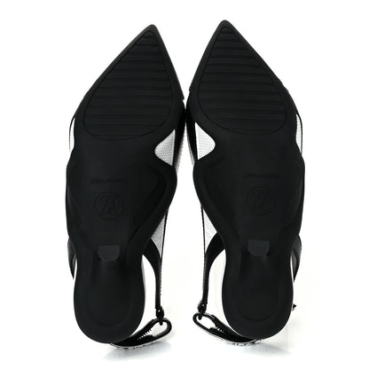 Louis Vuitton Calfskin Archlight Slingback Pumps 37 Black White 5 of 9
