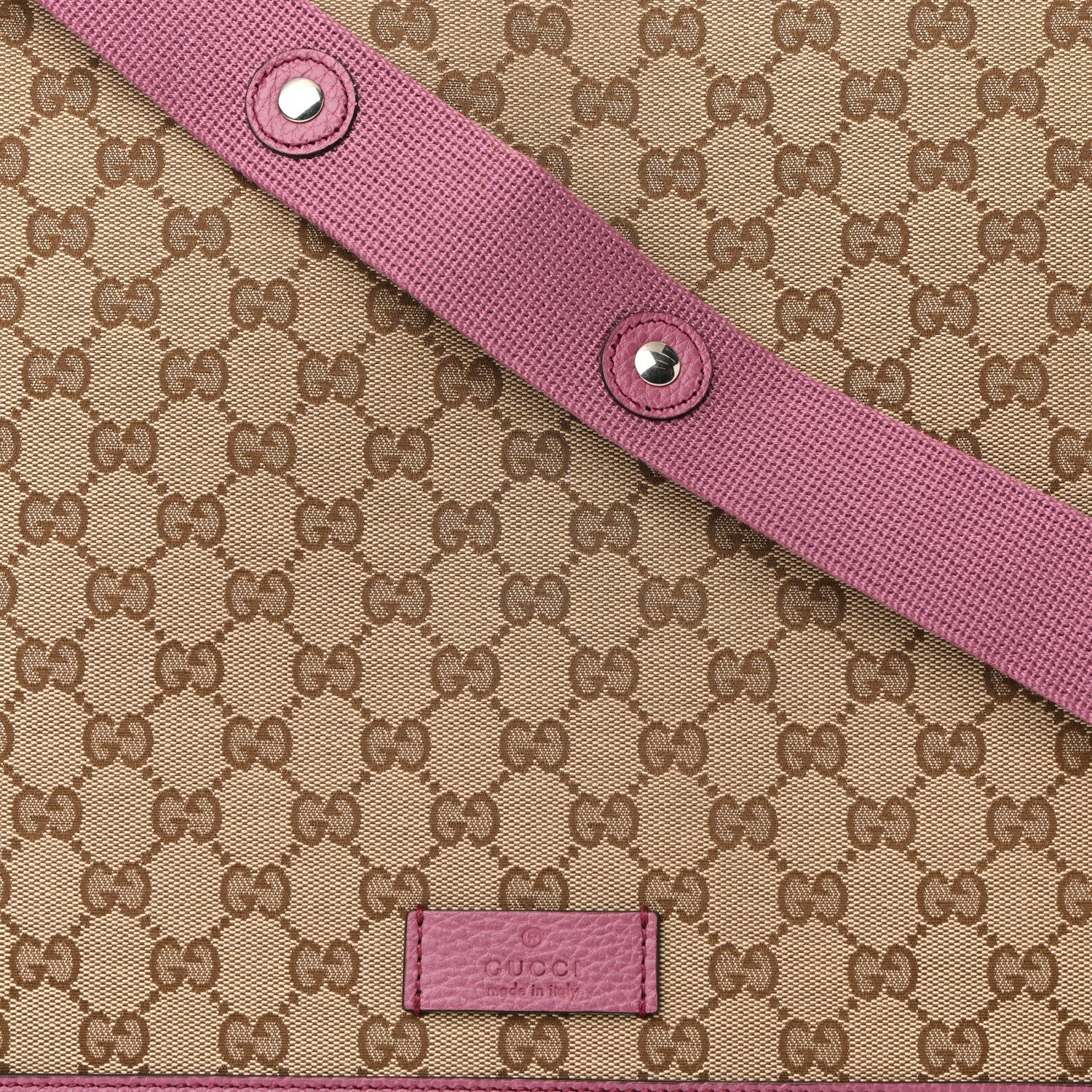 Gucci Monogram Convertible Diaper Bag Beige Peonia Flower 9 of 11