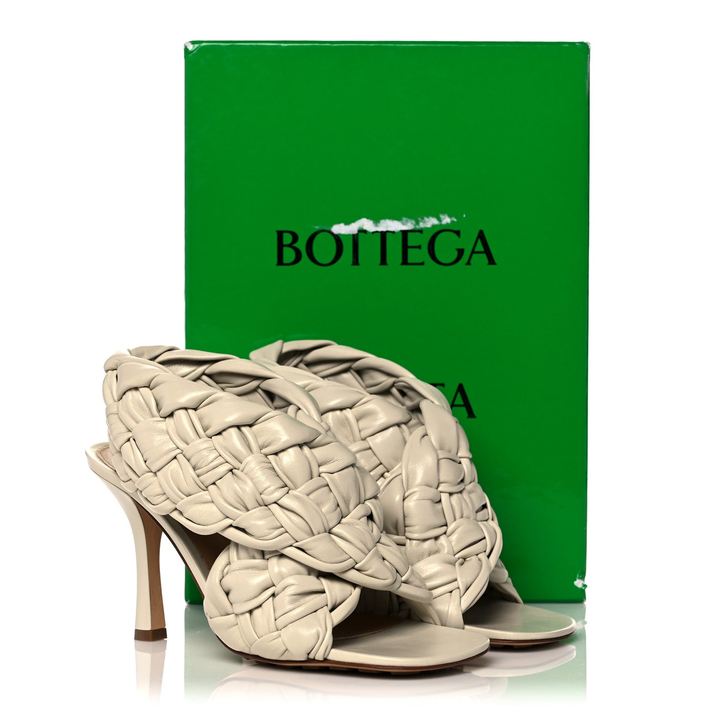 Shiny Nappa Intrecciato The Board Sandals 38 Wax