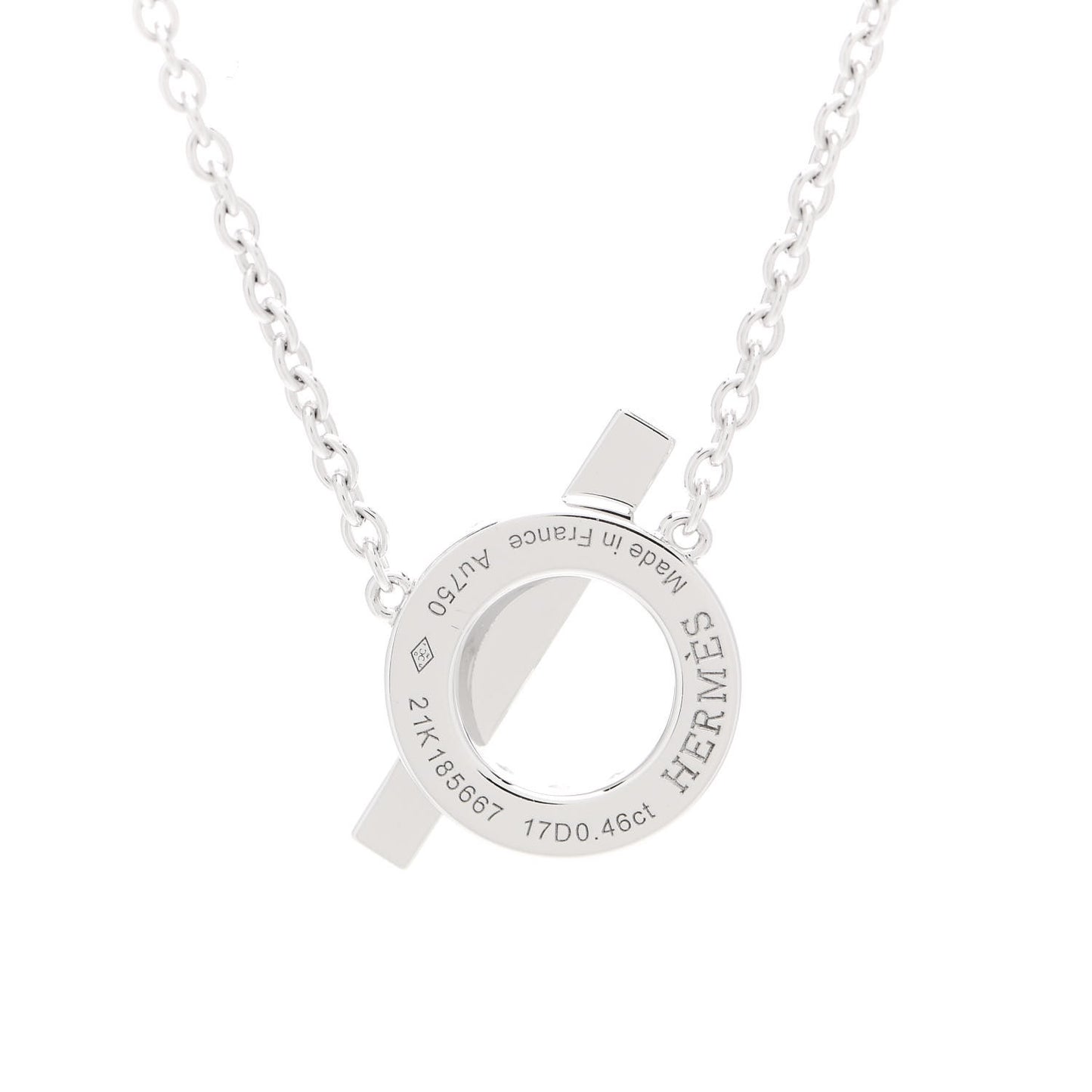 18K White Gold Diamond Finesse Pendant Necklace