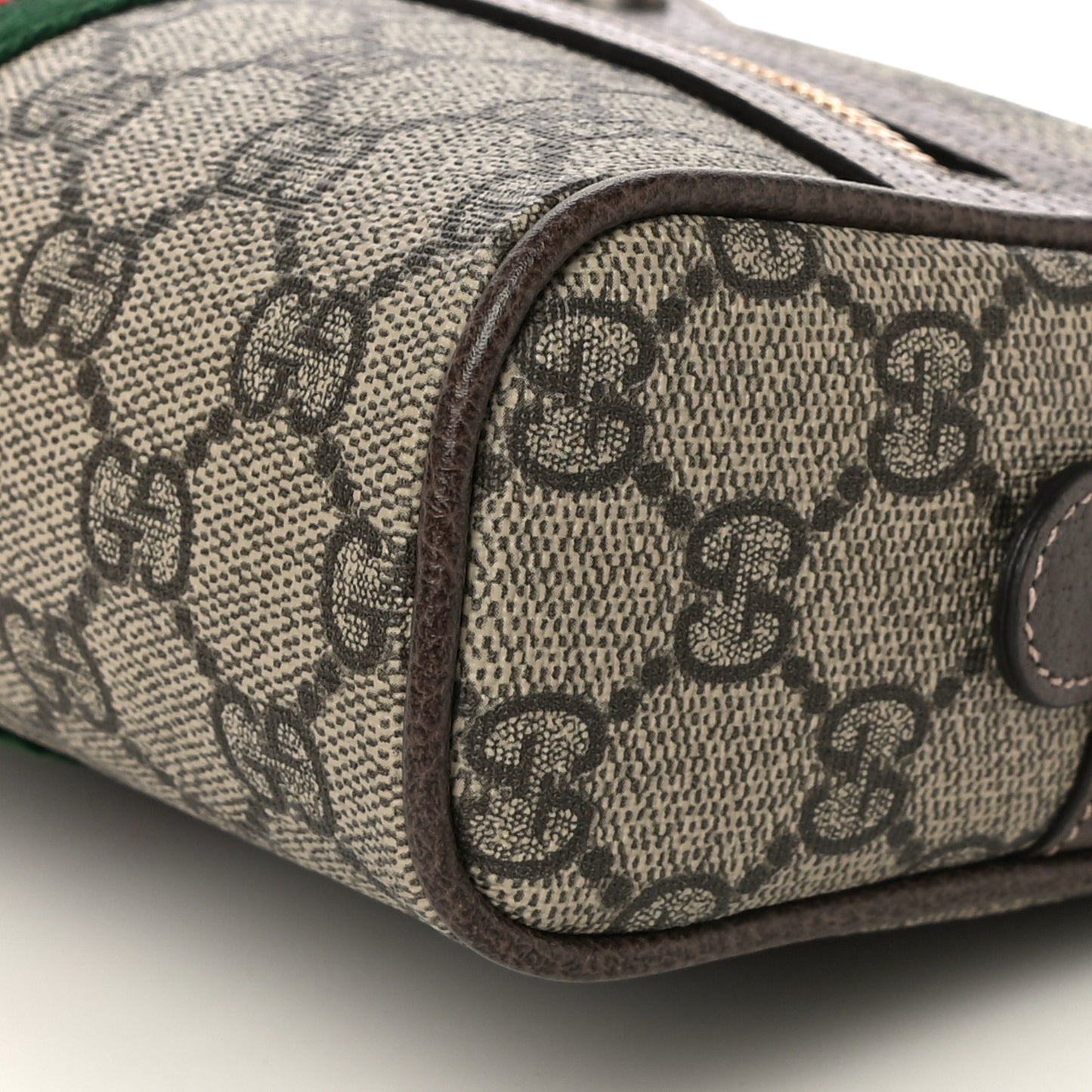 GG Supreme Monogram Web Small Ophidia Belt Bag 95 38 Dark Brown