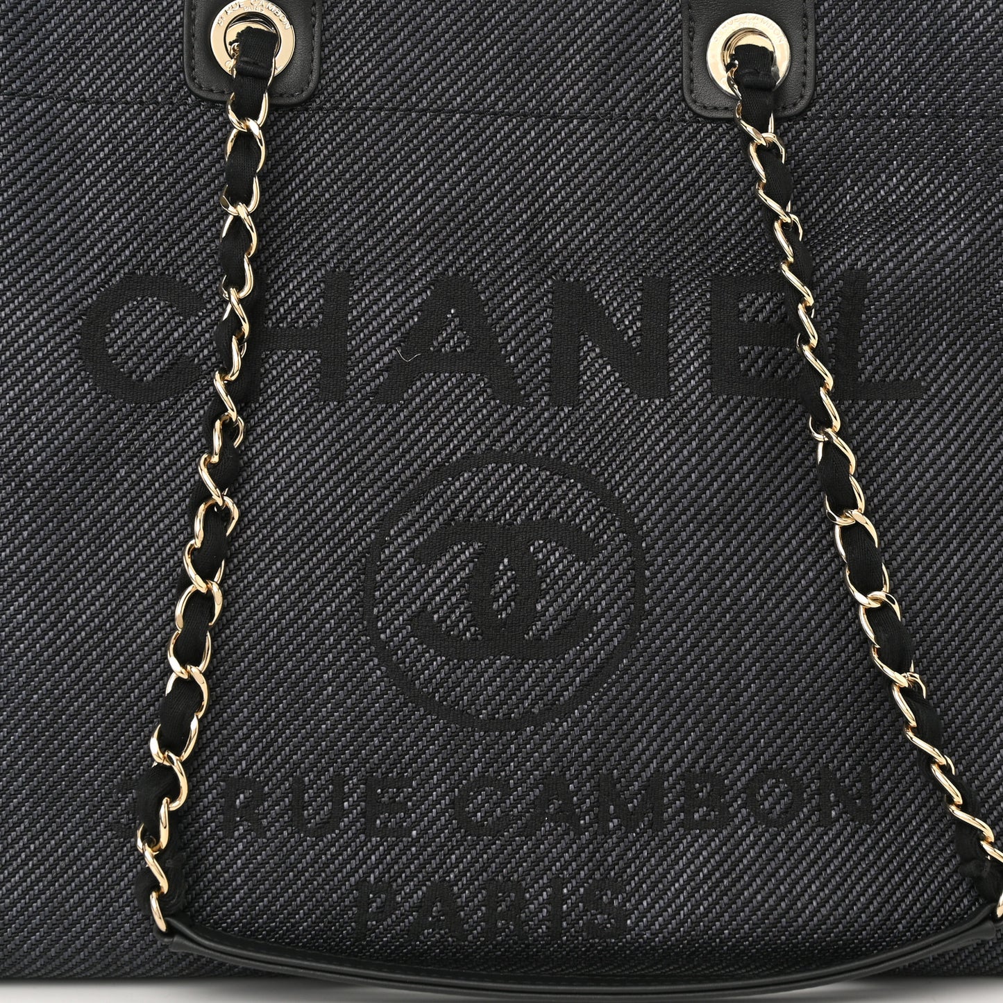 Canvas Medium Deauville Tote Black
