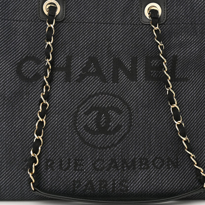 Chanel Canvas Medium Deauville Tote Black 8 of 10