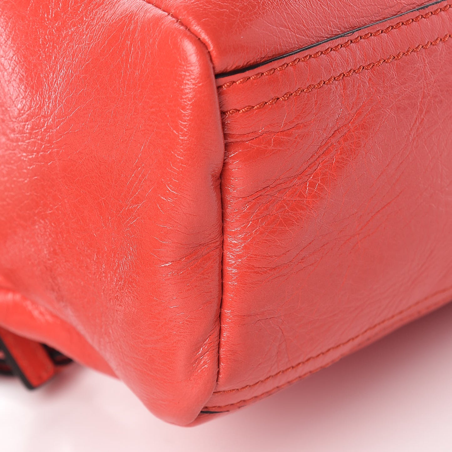Patent Lambskin 4G Mini Pandora Pop Red