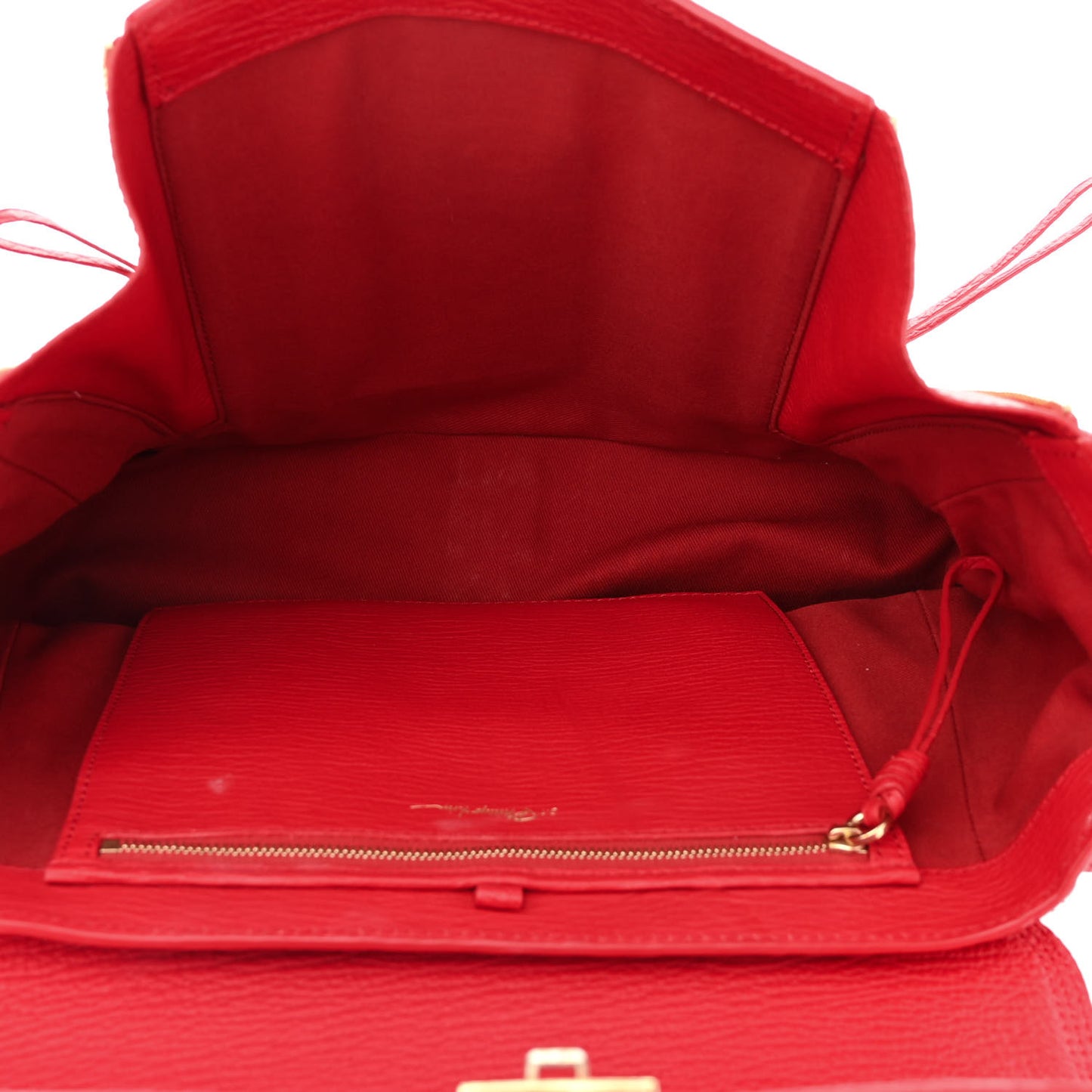 Textured Calfskin Medium Pashli Satchel Red