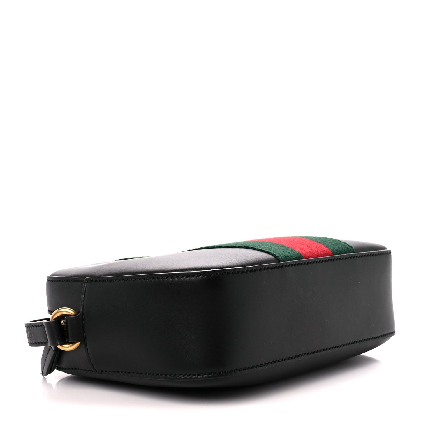 Calfskin Web Small Webby Bee Shoulder Bag Black