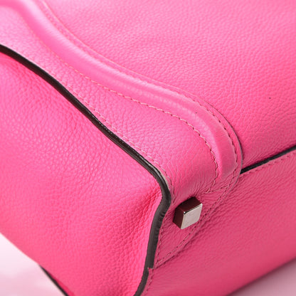 Celine Drummed Calfskin Micro Luggage Fluo Pink 11 of 14