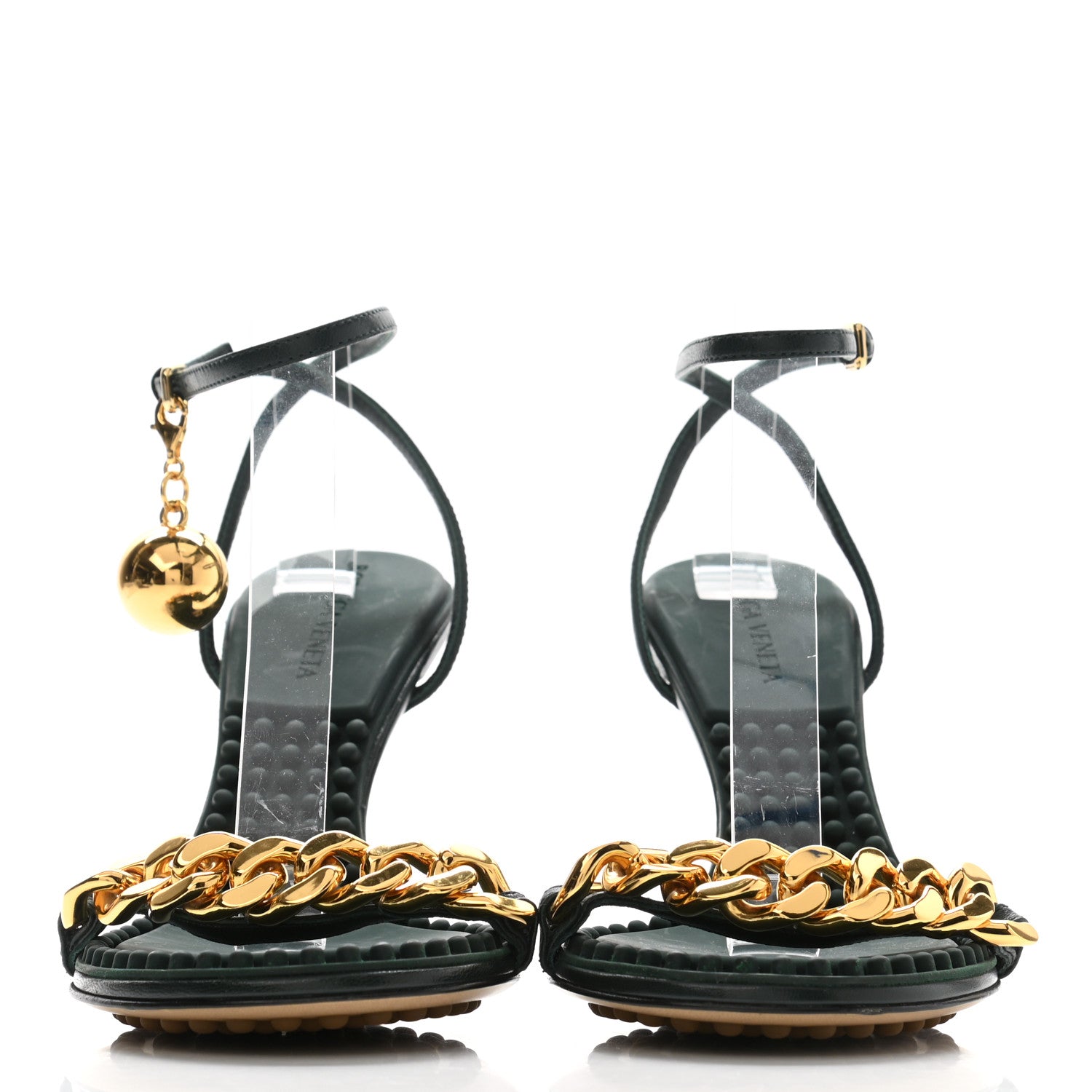 Bottega Veneta Lambskin Dot 90mm Sandals 36.5 Inkwell 2 of 7