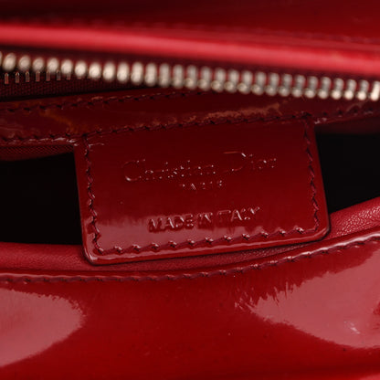 Christian Dior Patent Cannage Medium Lady Dior Red 6 of 14