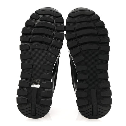 Prada Re-Nylon Piuma Metal Triangle Logo Quilted 45mm Sneakers 39.5 Black 6 of 10