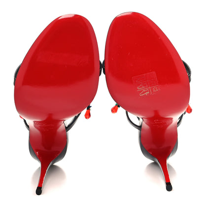 Christian Louboutin Patent Bombina Pampilla 100 Sandals 38 Black 5 of 8