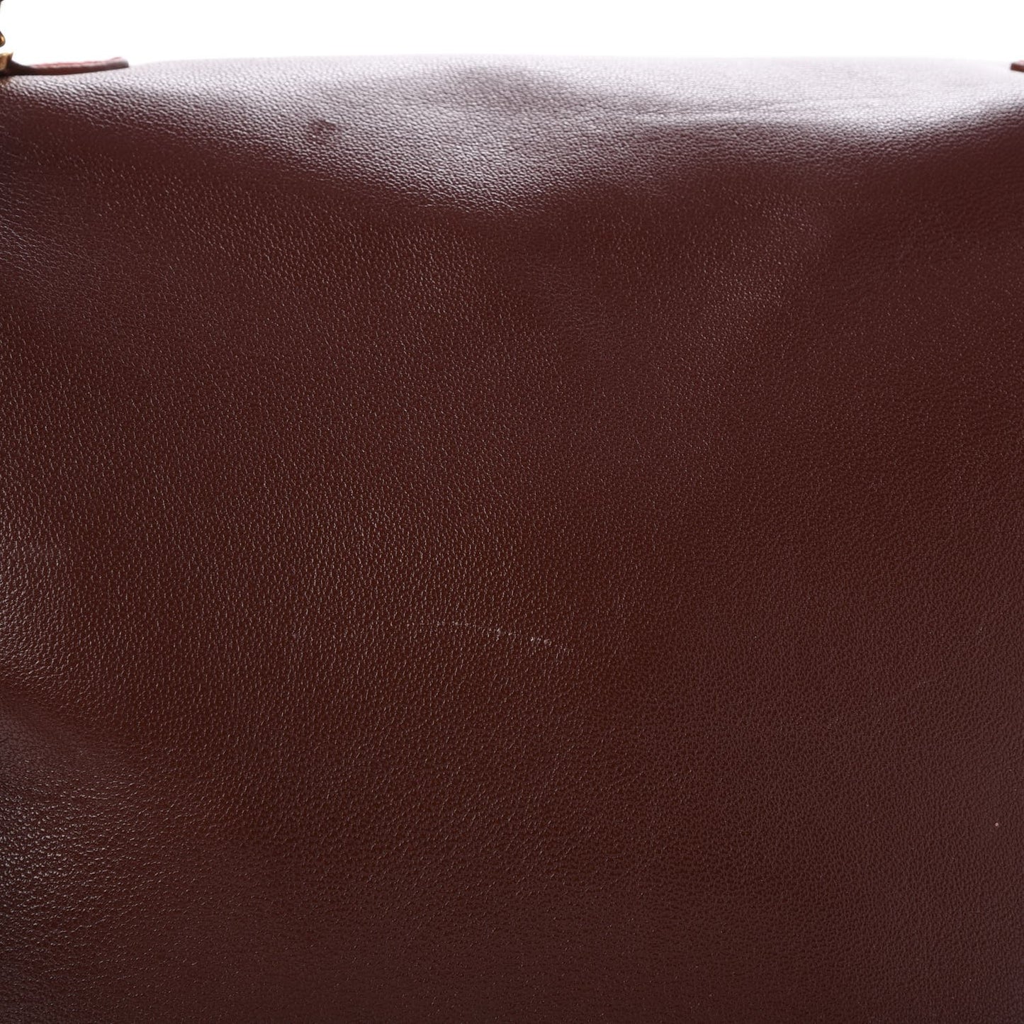 Smooth Calfskin Suede Metropolitan Flap Bag Chestnut Pale Gold
