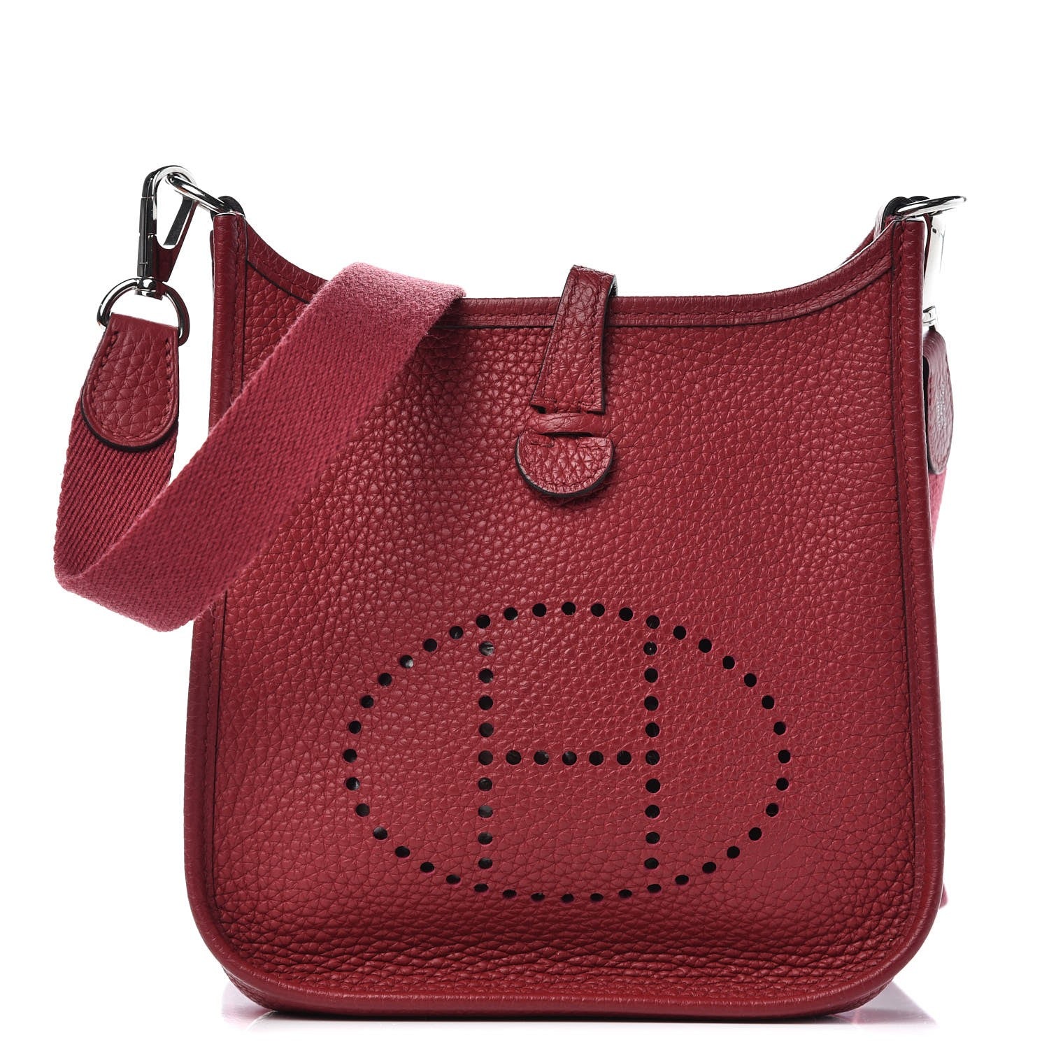 Hermes Taurillon Clemence Evelyne TPM Rouge Grenat 1 of 10