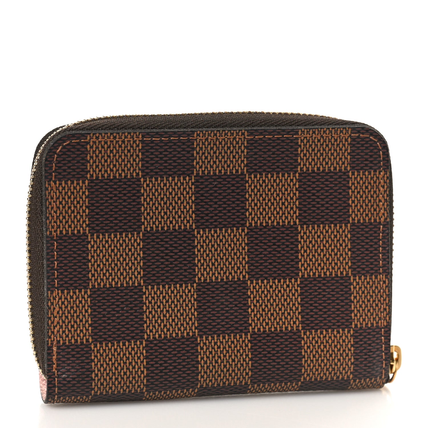 Louis Vuitton Damier Ebene Zippy Coin Purse Rose Ballerine 3 of 8