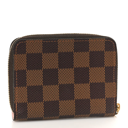 Louis Vuitton Damier Ebene Zippy Coin Purse Rose Ballerine 3 of 8