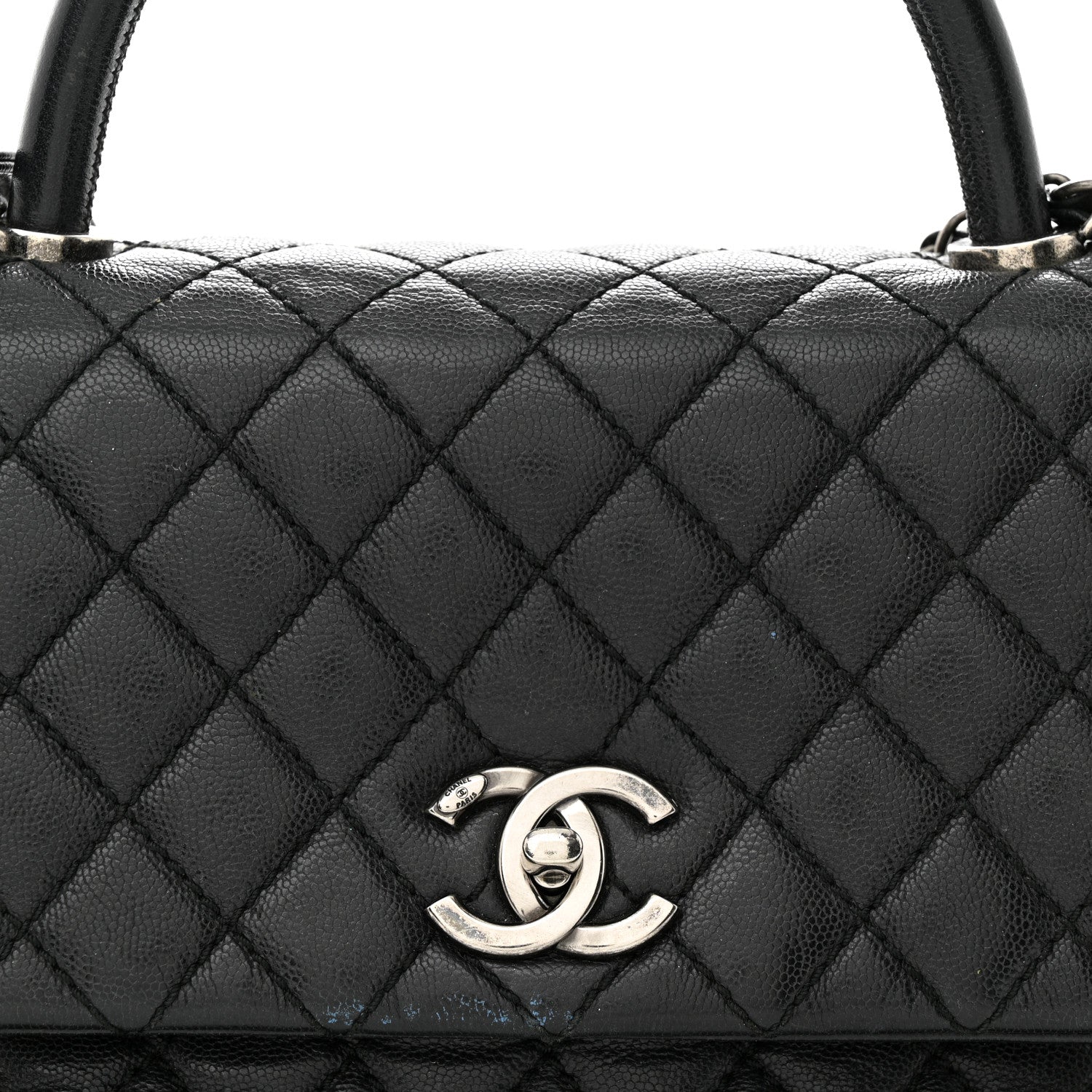Chanel Caviar Quilted Small Coco Handle Flap Black 7 of 21