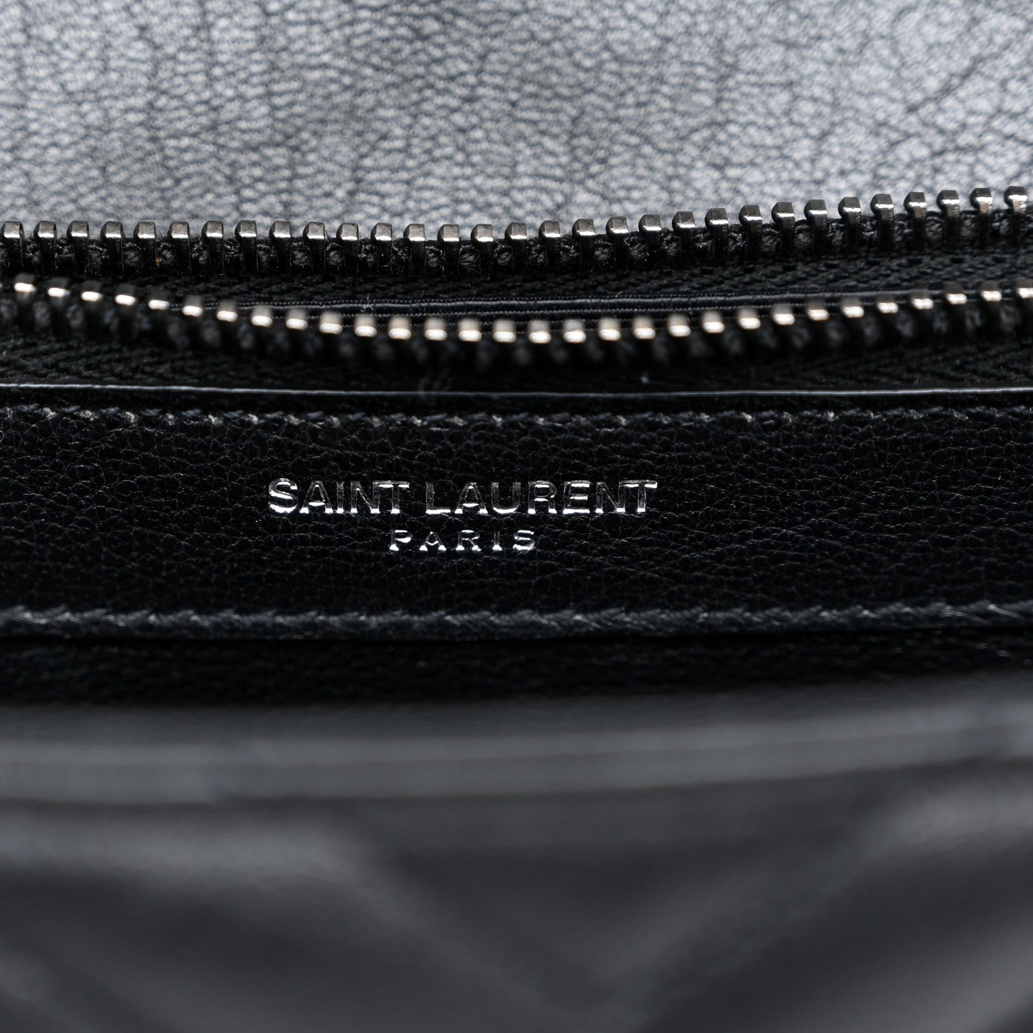 Saint Laurent Sheepskin Matelasse Chevron Monogram Large College Satchel Black 6 of 11