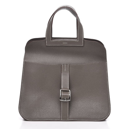 Hermes Taurillon Clemence Halzan 31 GM Etain 4 of 12