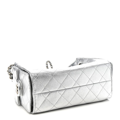 Chanel Metallic Caviar Quilted Mini Chanel 25 Handbag Silver 4 of 11