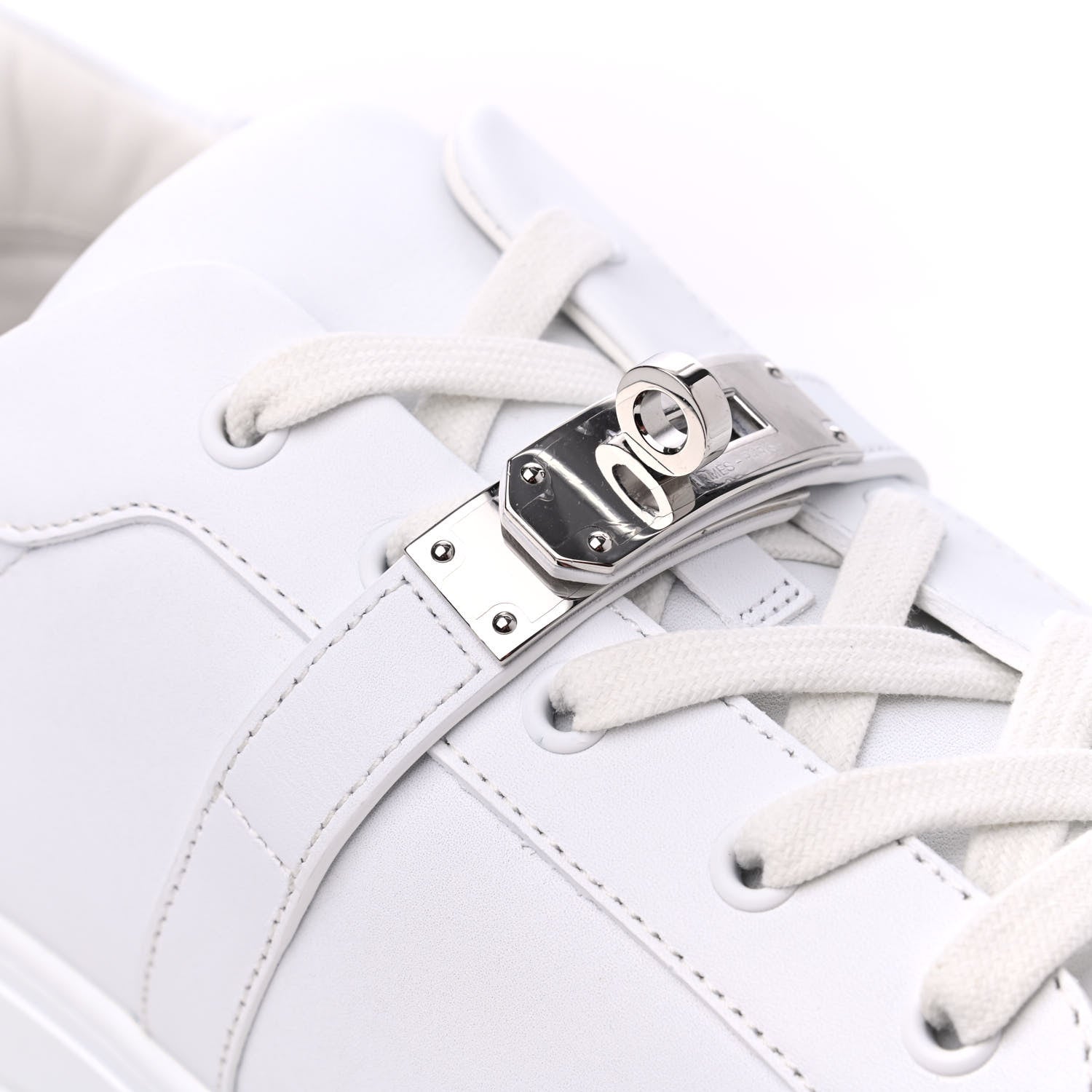 Hermes Calfskin Mens Day Sneakers 44 White 11 of 12