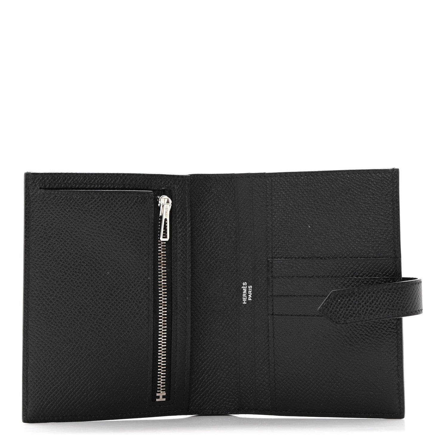 Hermes Epsom Monochrome Bearn Compact Wallet Black 5 of 7