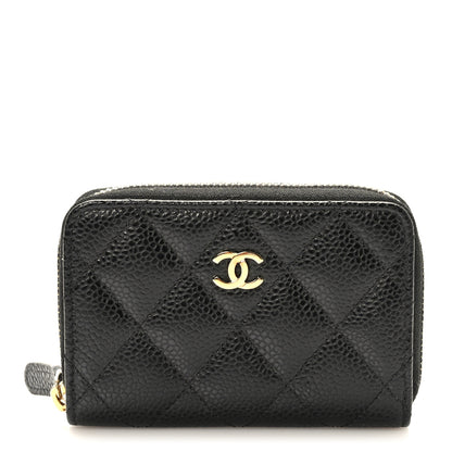Chanel Caviar Quilted Classic Zipped Coin Purse Black 1 of 8