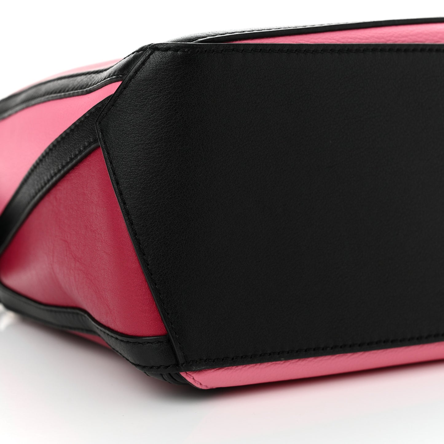 Calfskin Small Graphic Puzzle Bag Raspberry Wild Rose