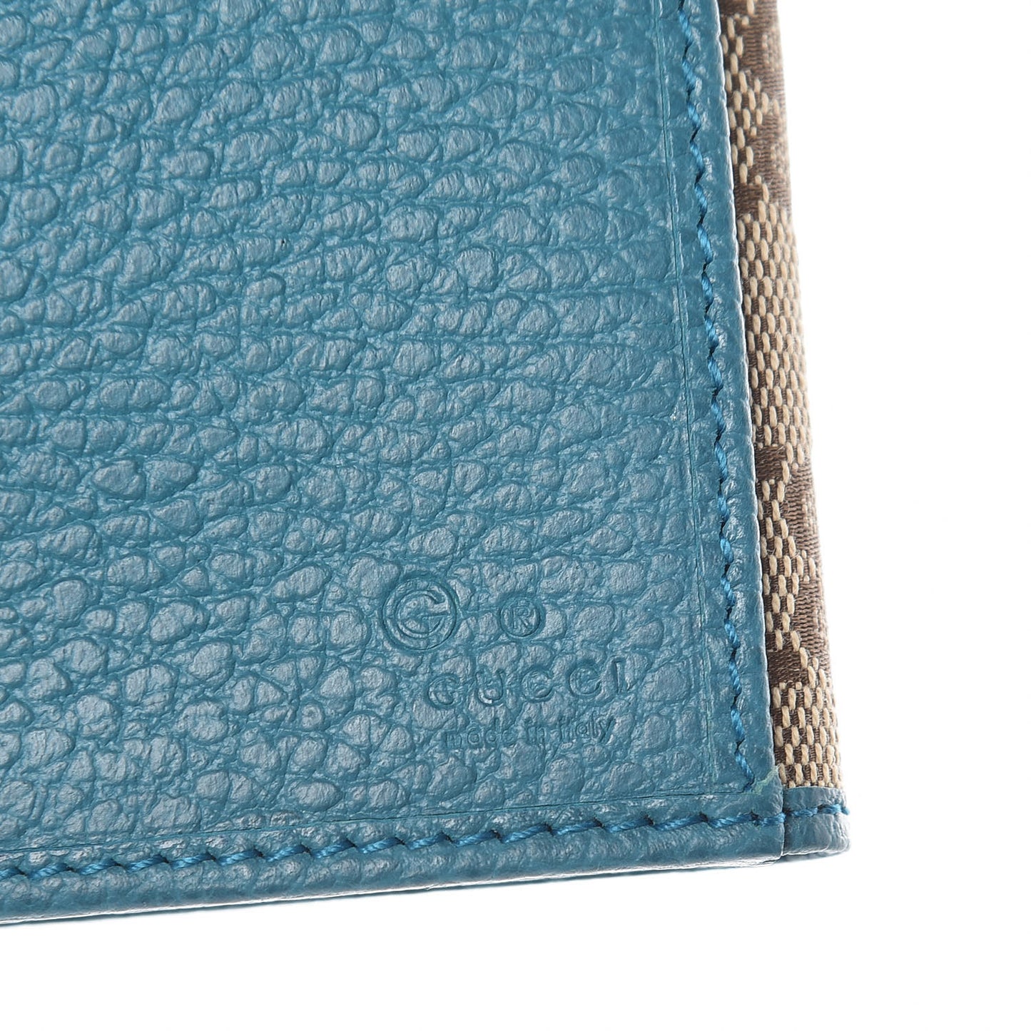 GG Plus Monogram Continental Flap Wallet Blue