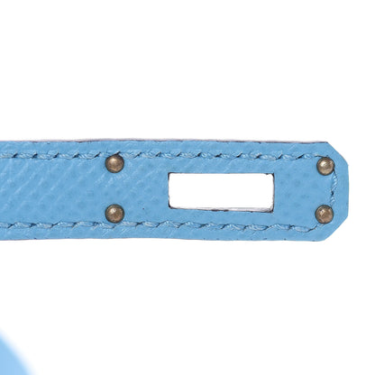 Hermes Epsom Mini Kelly Sellier 20 Bleu Du Nord 14 of 28