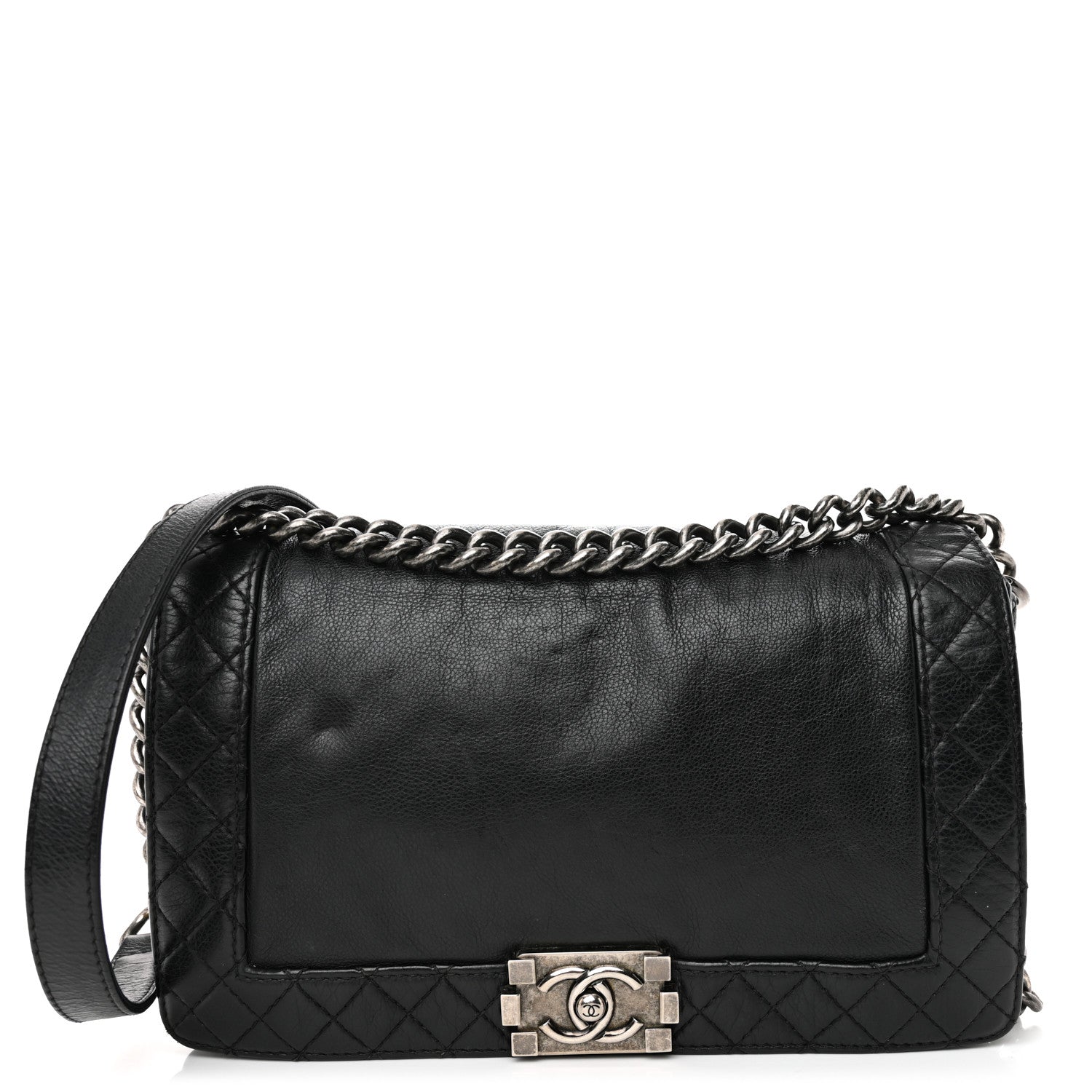 Chanel Calfskin New Medium Boy Reverso Flap Black 1 of 10
