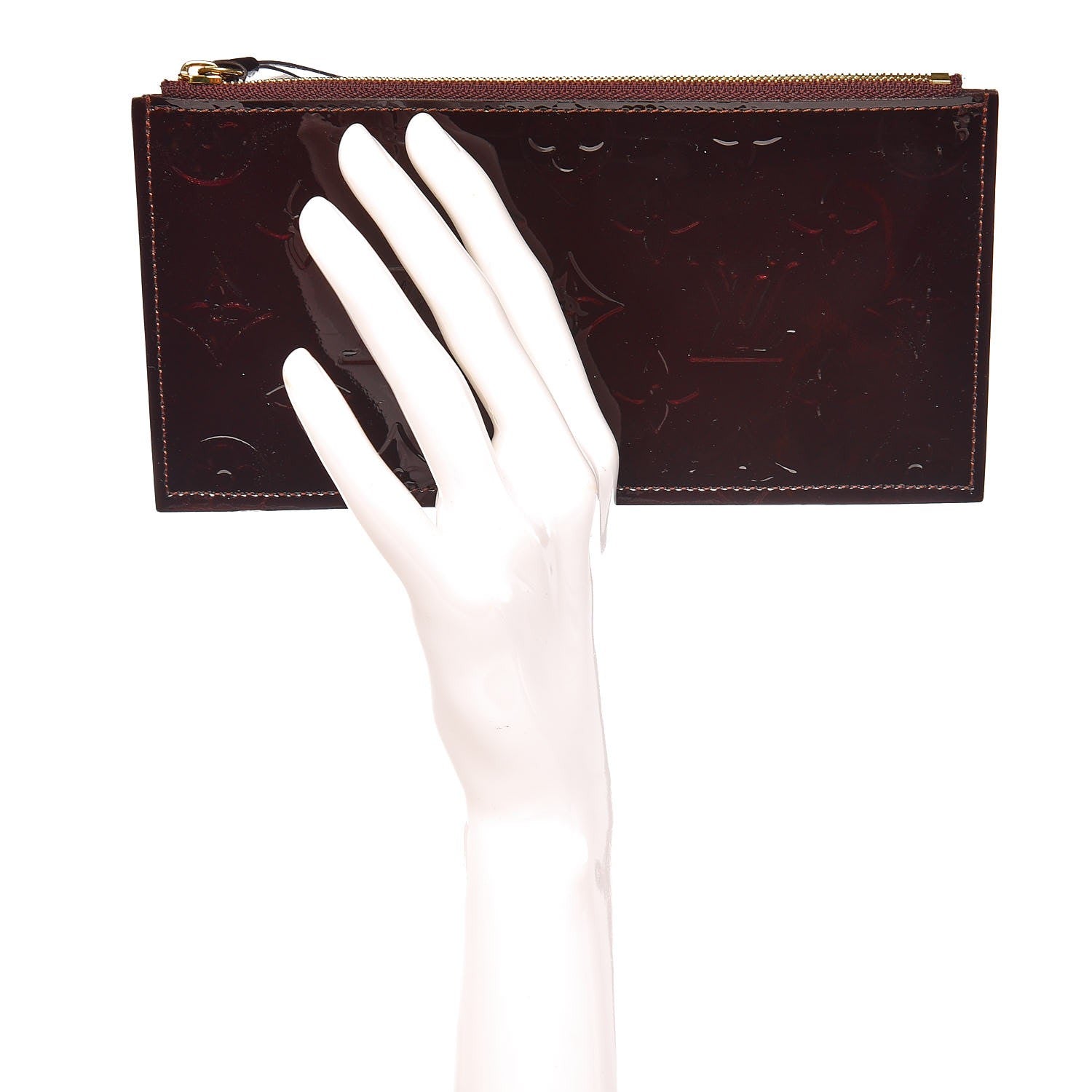 Louis Vuitton Vernis Felicie Chain Wallet Zippered Insert Amarante 2 of 6