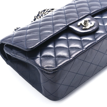 Chanel Lambskin Quilted Medium Double Flap Navy 11 of 12