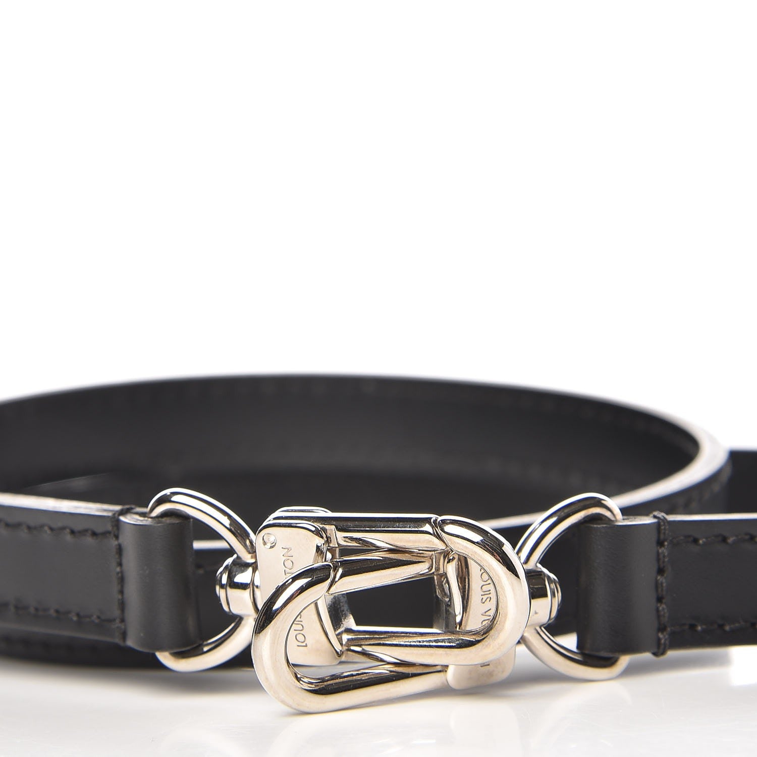 Louis Vuitton Calfskin 16mm Shoulder Strap Black 2 of 2