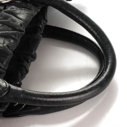 Miu Miu Vitello Lux Gathered Tote Nero Black 10 of 10